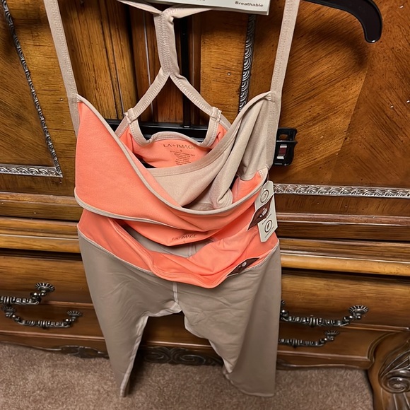 LA +Image 2 Piece Sports Bra & Leggings Performance, Breathable & Comfort Fit! - Picture 2 of 8